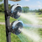 BOYISEN front view of dual fans showing compact design and portability