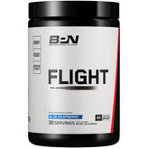 BARE PERFORMANCE NUTRITION front label showing blue raspberry flavor and benefits