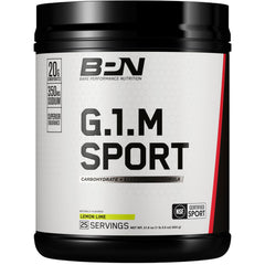 BARE PERFORMANCE NUTRITION envase delantero mostrando sabor limón-lima y beneficios