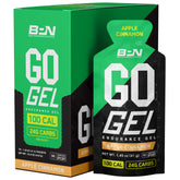 BPN Go Gel front pack showing Apple Cinnamon flavor and compact design benefits