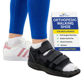 Brace Direct front view of post op shoe showing protective shape and easy closure benefits