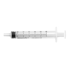 Jeringa Brandzig 3ml detalle de escalas en ml y cucharaditas para dosificar
