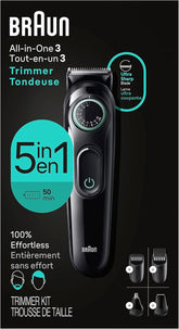 Braun Series 3 3450 frontal del empaque mostrando componentes y beneficios