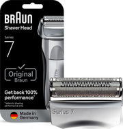 Braun front view of 70S cassette showing silver head and improved shave