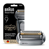 Braun Series 9 cabezal frontal mostrando el diseño, mejora precisión