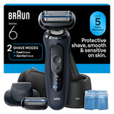 Braun Series 6 vista frontal mostrando diseño ergonómico y comodidad