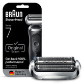 Braun caja frontal mostrando el cabezal original y garantía de calidad