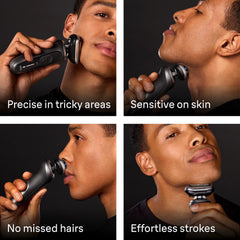 Braun Series 7 precision trimmer attachment on shaver for neat edges and lines