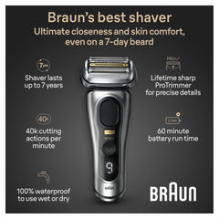 Braun Series 9 PRO+ detalle del cabezal con cinco elementos para más precisión
