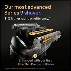 Braun built-in Precision ProTrimmer detail for exact edges and neat facial lines