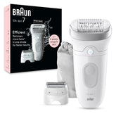 Braun depiladora Silk-épil 7 frontal mostrando diseño y ergonomía