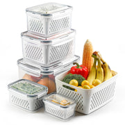 BreezyHome front packaging showing 5-set and stackable design for organized fridge