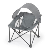 Bright Starts silla frontal mostrando diseño gris y comodidad