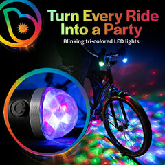 Brightz luces instaladas en el manillar demostrando efecto nocturno