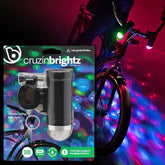 Brightz vista frontal de la luz LED mostrando colores RGB y visibilidad