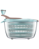 Brigii salad spinner front view showing compact bowl and lid for quick drying