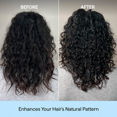 Briogeo rizos definidos y sin frizz tras usar la crema, mayor elasticidad