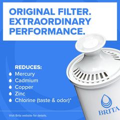 BRITA filtro estándar en primer plano reduce cloro y metales