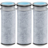 BRITA filtro Stream frontal del paquete mostrando tres unidades y conveniencia inmediata