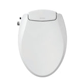 Brondell EcoSeat front profile showing sleek seat and elongated fit benefit: comfortable, secure seating