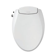 Brondell EcoSeat front profile showing sleek seat and elongated fit benefit: comfortable, secure seating
