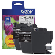 Brother front packaging showing two LC30132PKS cartridges and clear yield info