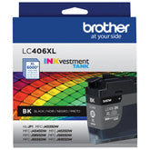 Brother LC406XLBK front packaging showing cartridge and branding for reliable prints