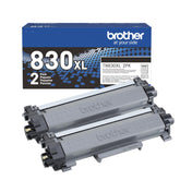 Brother TN830XL front packaging showing twin-pack convenience and clear branding