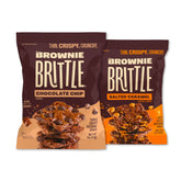 Brownie Brittle frente del paquete muestra variedad y conveniencia