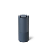 BrüMate Strova front profile in Nightfall Blue showing sleek travel-ready design and leakproof confidence