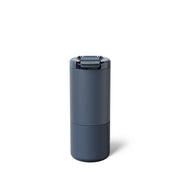 BrüMate Strova front profile in Nightfall Blue showing sleek travel-ready design and leakproof confidence