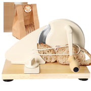 Brvclon front view on counter showing compact slicer and tidy footprint, improving kitchen efficiency