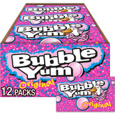 Bubble Yum vista frontal del paquete, presentación fácil de compartir