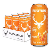 Bucked Up lata frontal Orange Cream mostrando diseño y conveniencia