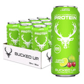 Bucked Up lata frontal Cherry Limeade mostrando diseño y beneficio refrescante