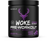 Bucked Up front packaging showing grape flavor and high-stim benefits