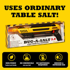 BUG-A-SALT tolva reforzada en detalle, rápida recarga y mayor durabilidad durante uso