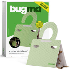 BugMD frontal del paquete mostrando seis trampas y beneficios prácticos