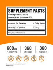 BulkSupplements cápsulas NAC primer plano textura para dosificación precisa
