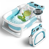 Bunwag front view of folded bathtub showing compact storage and portability