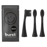 BURST vista frontal del paquete de tres cabezales, repuestos listos para usar