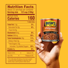 BUSH'S Best detalle de etiqueta con ingredientes y beneficios visibles