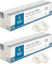 Business Source cinta invisible frontal mostrando rollos y empaque, conveniente para oficina