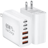 Bustuny frontal del cubo 65W mostrando diseño compacto y beneficio de ahorro de espacio