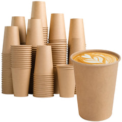 BYSNOW vaso kraft 12 oz vista frontal útil para servir bebidas