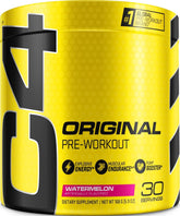 C4 front packaging showing watermelon tub and scoop, clear product view benefit clarity