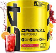 C4 front packaging showing Fruit Punch flavor and servings — clear product ID and benefit