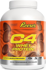 C4 envase REESE'S frente mostrando etiqueta y beneficio de 25 g proteína