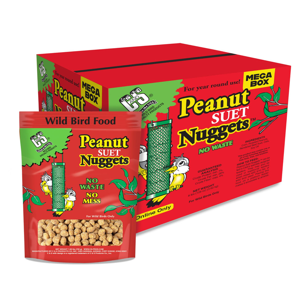 C&S paquete frontal de suet nuggets muestra presentación práctica