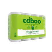 Caboo front packaging showing 16 double rolls and product benefits